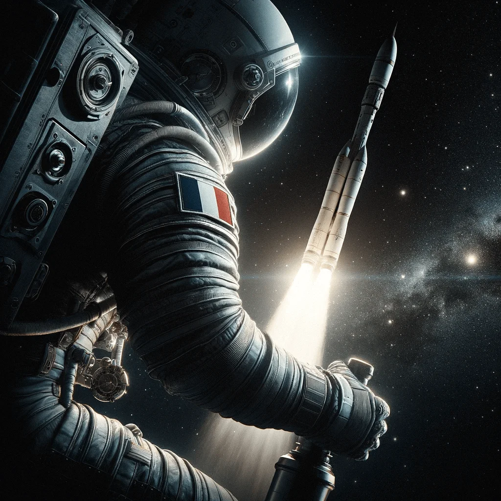 Astral DEV - Astronaute qui fait décoller une fusée, afin de faire référence à décollage d'une activité professionnel.